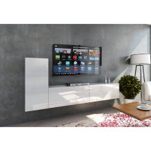 Tv unit Cabinet Modern Living Room Furniture Set Floating White gloss