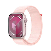 Apple Watch Series 9 GPS 41mm Pink Aluminum Case with Light Pink Sport Loop