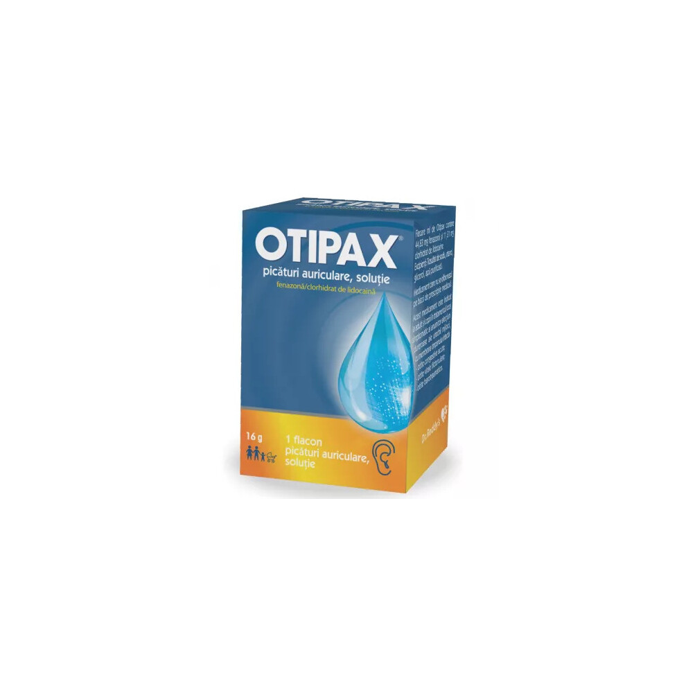 Otipax ear drops, solution, 16 g  painful conditions of the middle ear