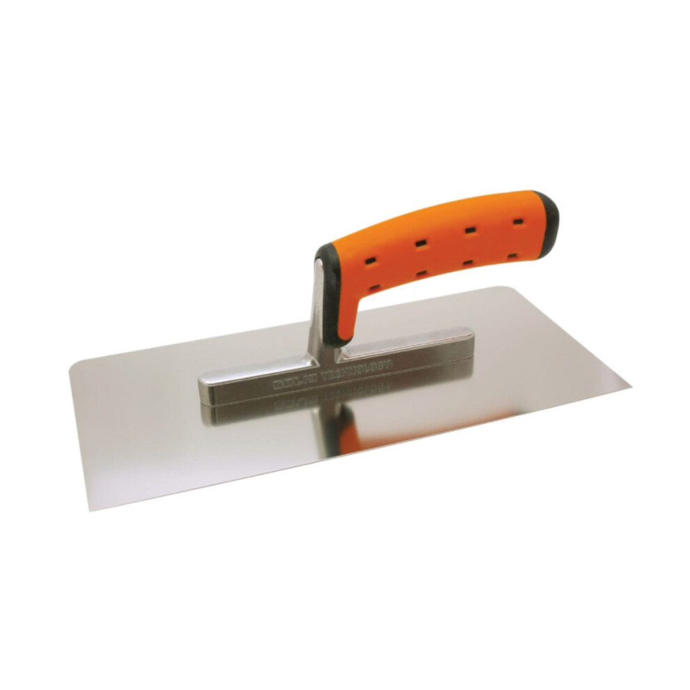 Plastering Trowel 130Mm X 270Mm / 0.7Mm Stainless Steel With Soft Grip Handle 5056517968079