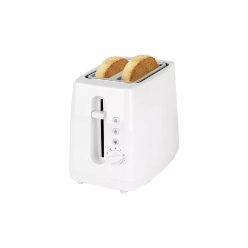 New Basic 2 Slice Toaster Plus Crumb Tray To Keep Things Tidy - White