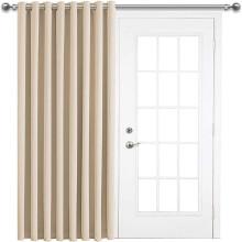 (Cream , 66" x 84" (Single Panel)) Insulated Blackout Curtain Pair Eyelet Ring Top Drape