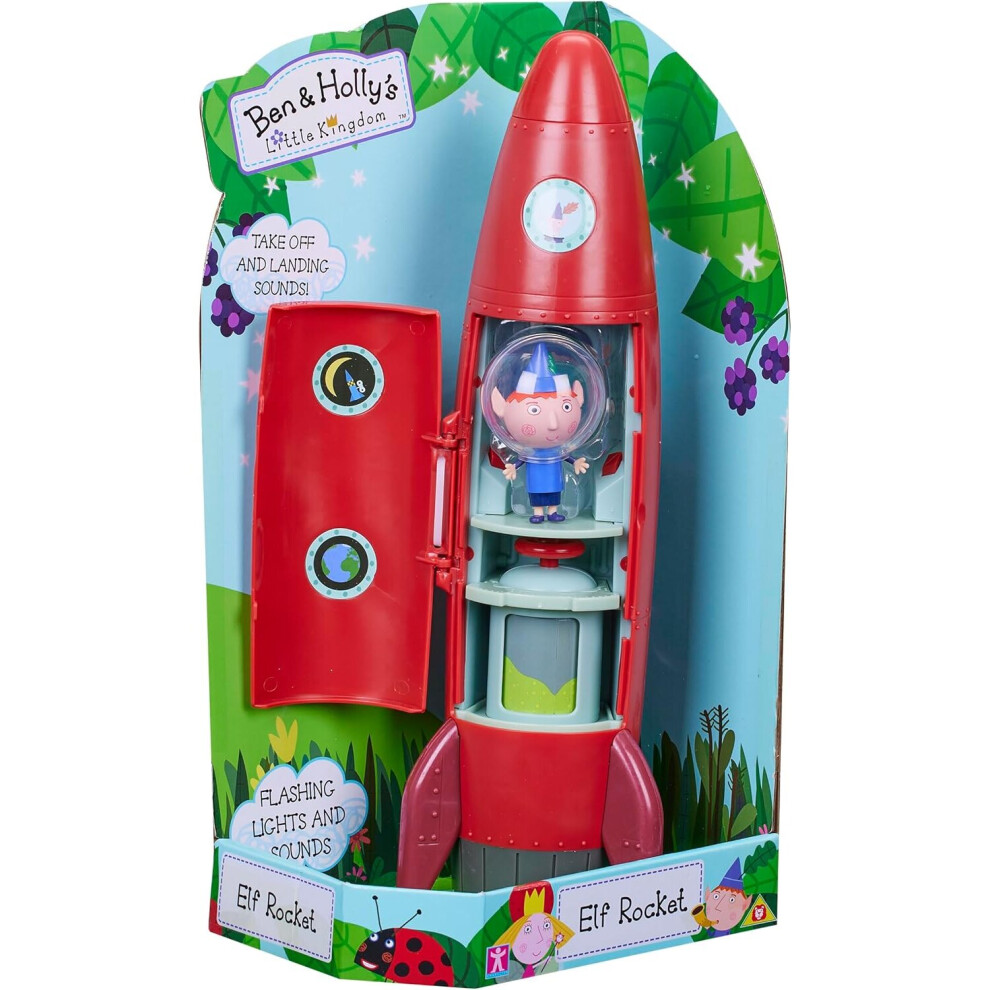 Ben & Holly Electronic Lights and Sounds Elf Rocket Playset Includes Ben Elf