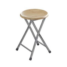 Round Wooden Folding Stool