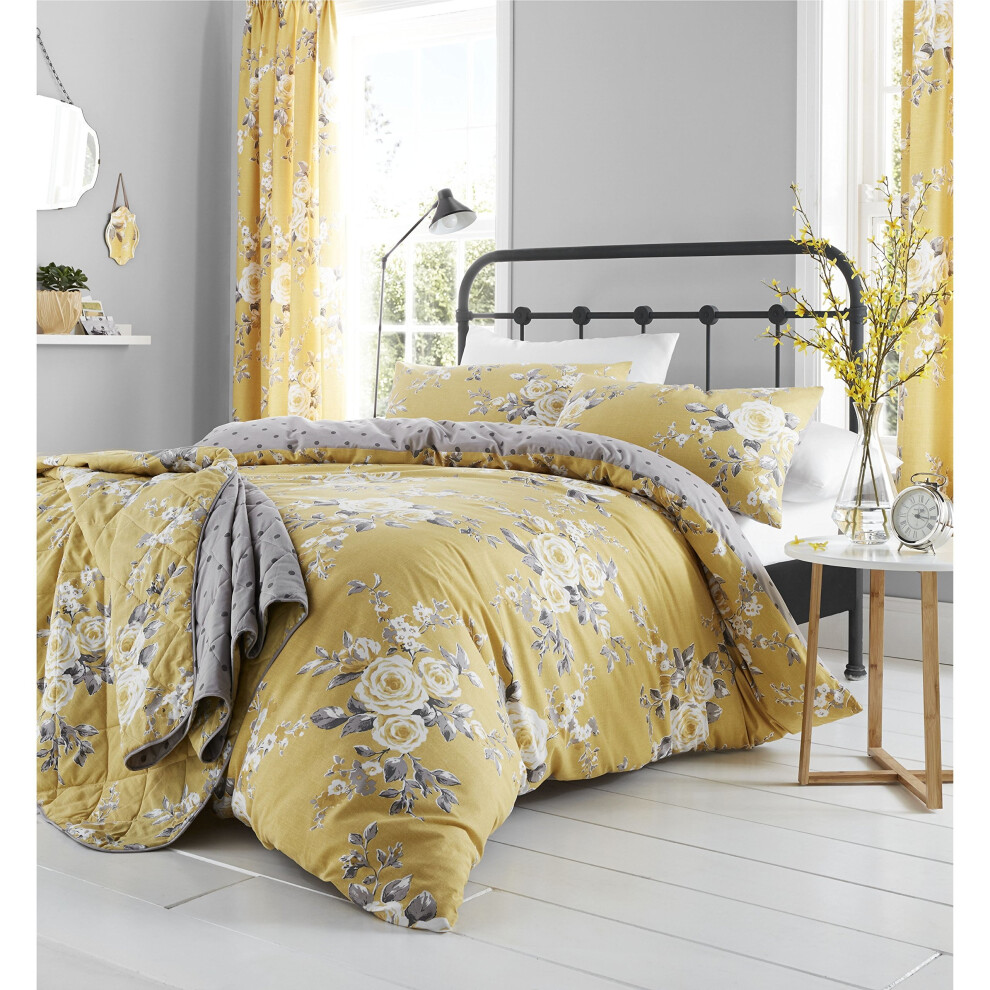 Catherine Lansfield Canterbury Easy Care King Duvet Set Ochre