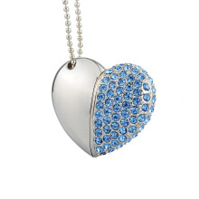 (Blue) Charm Bracelet Necklace Working 8GB USB Flashdrive Memory