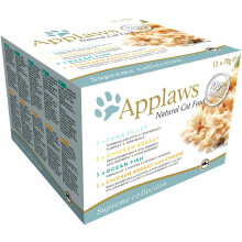 APPLAWS Variety selection multipack in broth - wet cat food - 12x70g