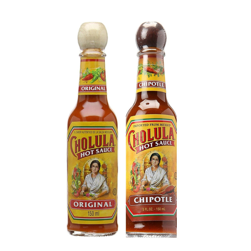 Cholula Hot Mexican Sauce and Cholula Chipotle Sauce 2-pack Bundle