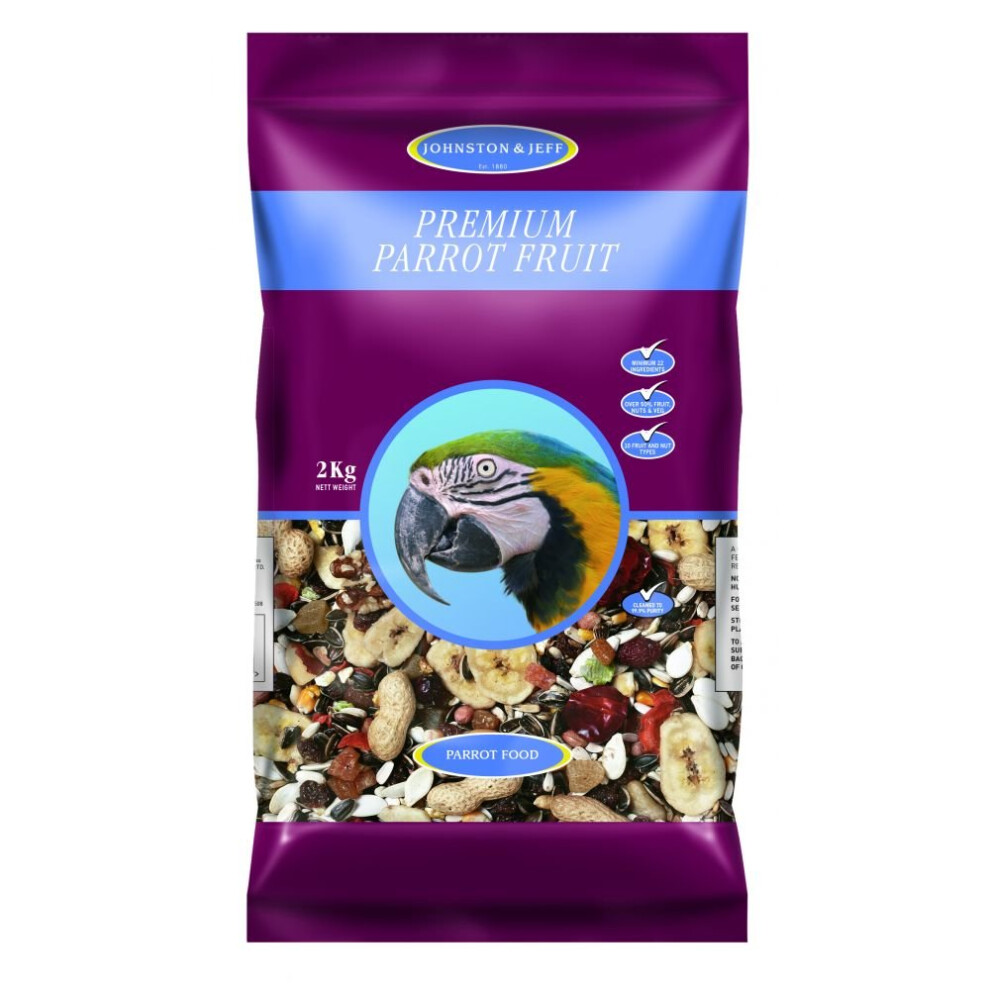 J&j Premium Parrot Fruit Mix 2kg