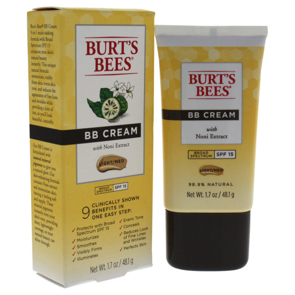 BB Cream SPF 15 - Light/Medium by Burts Bees for Women - 1.7 oz Foundation