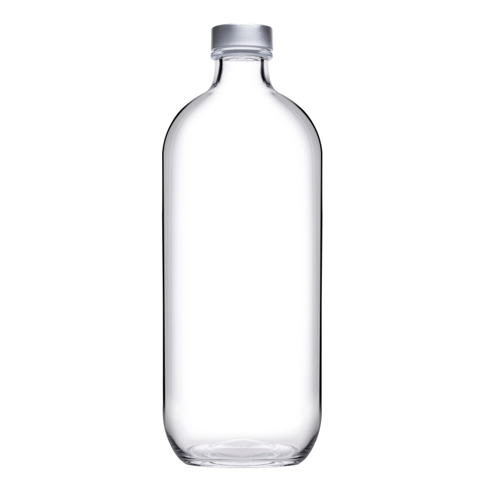 (1.1L) Pasabahce Reusable Glass Water Bottle 1.1L/500ml