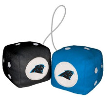 Fremont Die NFL Carolina Panthers 3"""" Fuzzy Dice 3"""" Kolory drużyny