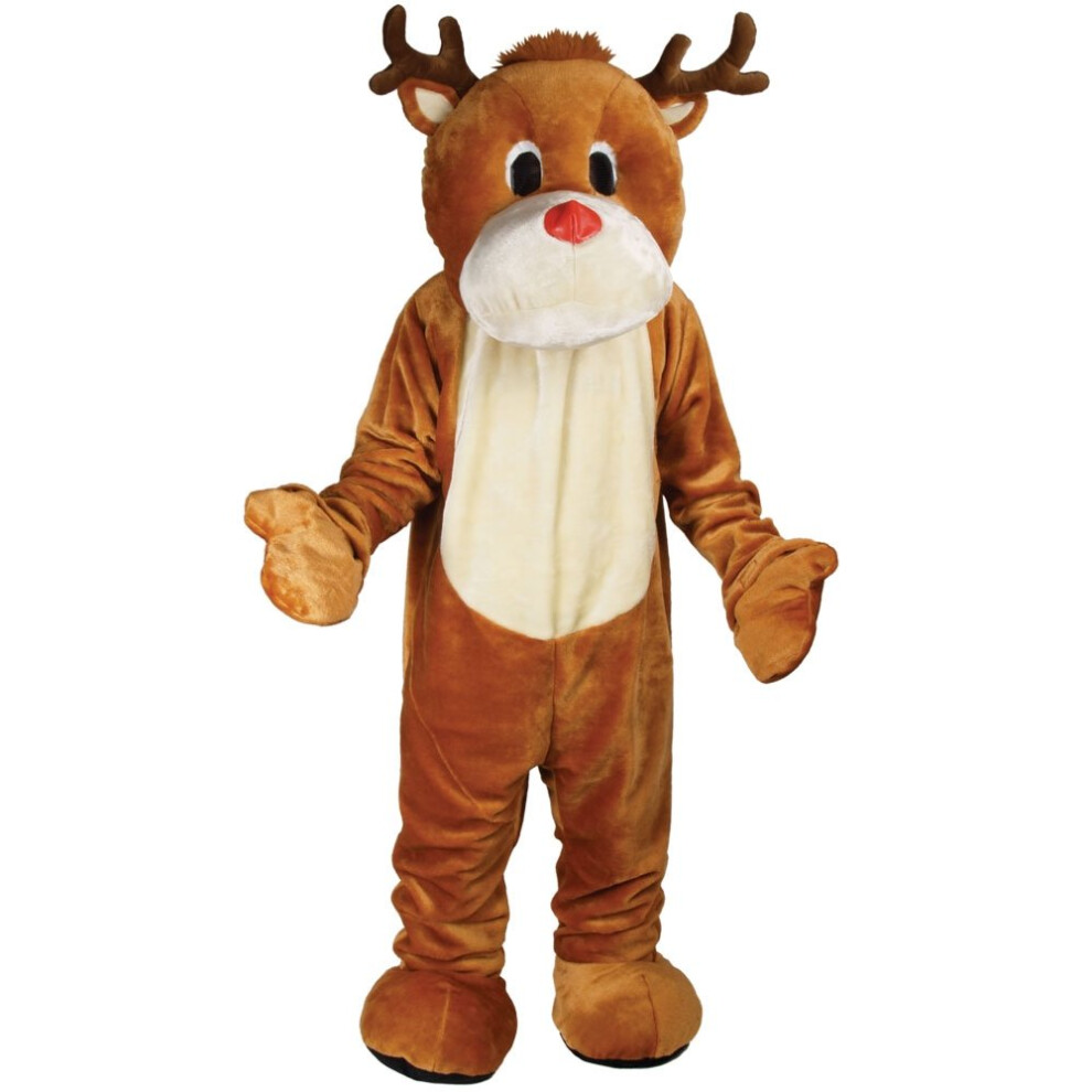 Giant Deluxe Rudolph Reindeer Mascot Costume | Christmas