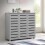 Timber Art Design UK 5 Tier Shoe Storage Cabinet 3 Door Cupboard Stand Rack Unit Grey 1