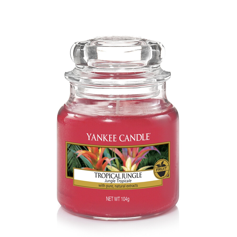 Yankee Candle Tropical Jungle Jar, Pink, 5.8 X 5.8 X 8.6 Cm