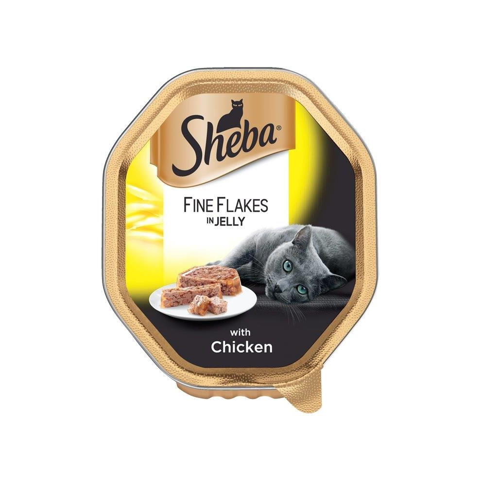 Sheba Tray Fine Flakes With Chicken In Jelly 85g (Pack of 22)