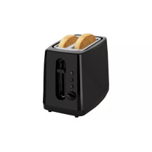 New Basic 2 Slice Toaster Plus Crumb Tray To Keep Things Tidy - Black