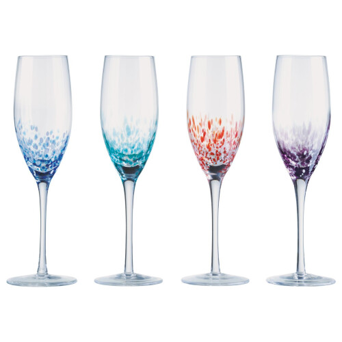 Anton Studio Designs Set of 4 Speckle Flute Glasses