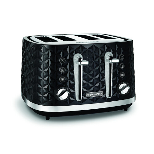 Morphy Richards Morphy Richards Vector 4 Slice Toaster 248131 Black Four Slice Toaster Black Toaster