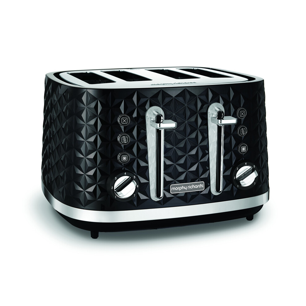 Morphy Richards Vector 4 Slice Toaster 248131 Black Four Slice Toaster Black Toaster