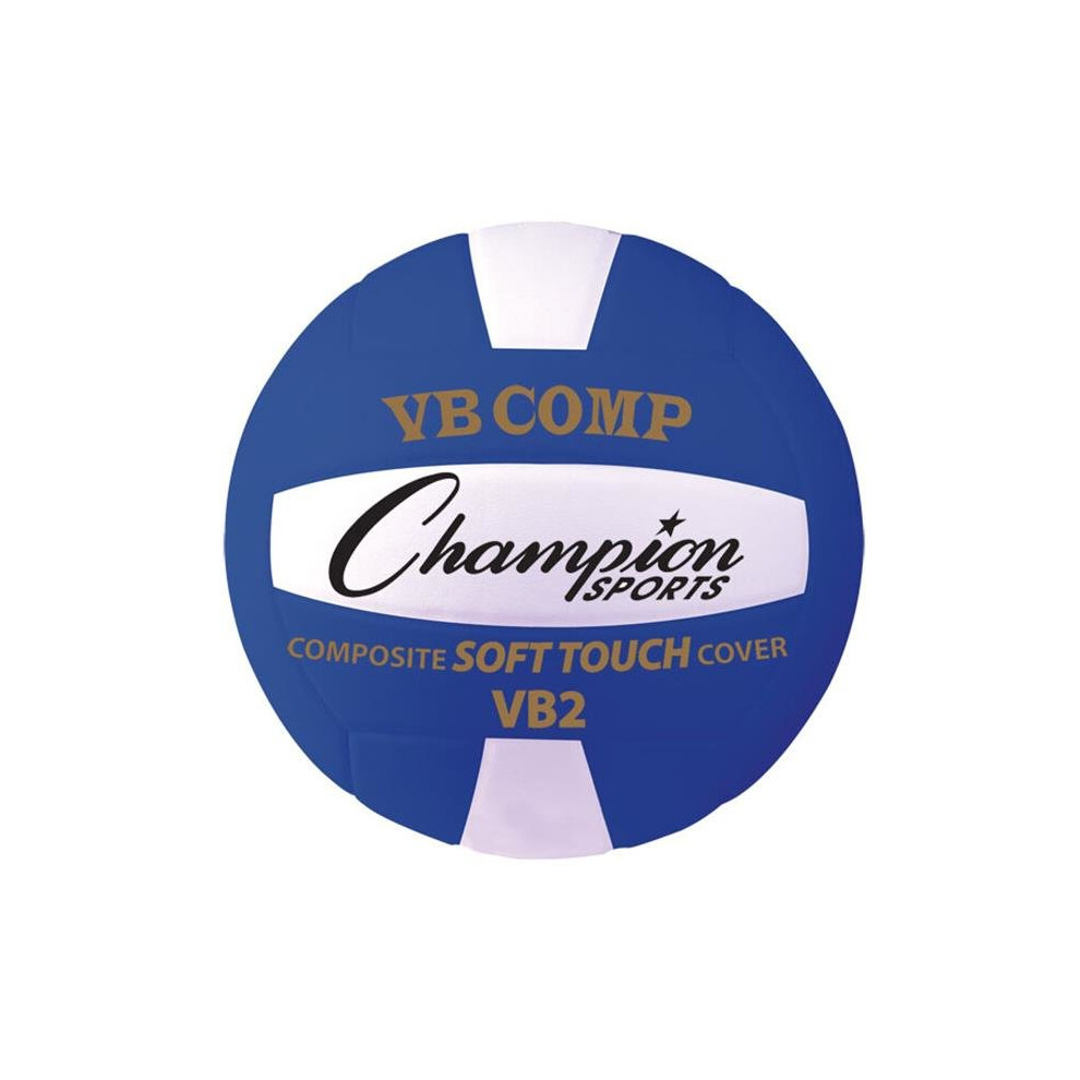 Champion Sports VB2BL 8.25 in. VB Pro Comp Series Volleyball, Blue & White