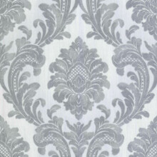Elegant Milano 7 Damask Grey  Silver Wallpaper Wall Decoration 10.05M X 0.53M