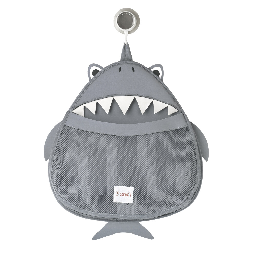 3 Sprouts Baby Hanging Suctioned Cup Bath Shower Storage Caddy Organizer, Shark 3Sprouts