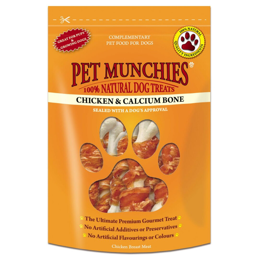 Pet Munchies Chicken and Calcium Bones Dog Treats, Premium Dog Chews with Natural Real Meat, Low in Fat and High in Protein 100g - Image 7