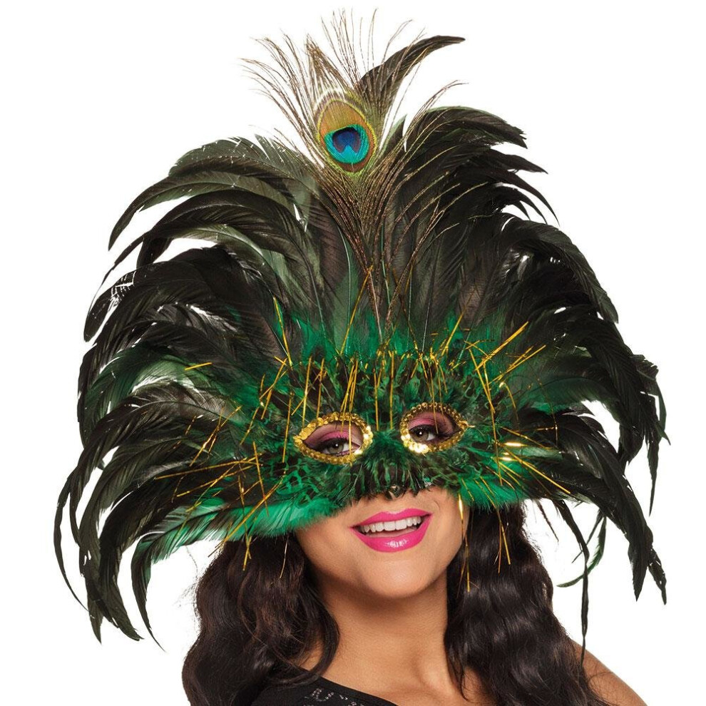 Boland Multicoloured Eye Mask Peacock Queen - Default Title