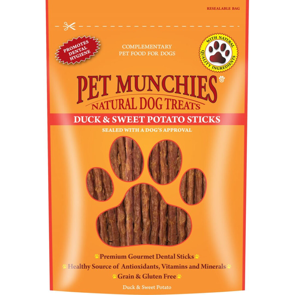 Pet Munchies Duck And Sweet Pot Dental Stick 90g