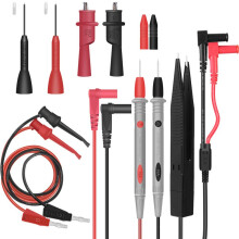 Electrical Multimeter Test Lead Kit with Alligator Clips Test Hook Test Probes Lead Professional Kit Test Cables 1000V 10A CAT.II