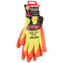 Dekton 12 Pairs Work Gloves Safety Latex  Orange Large (9)