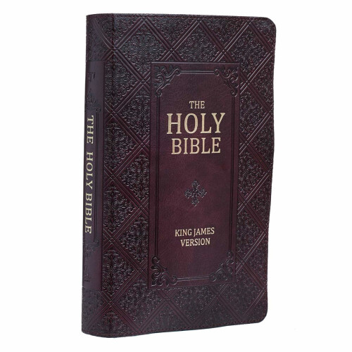 KJV Giant Print Lux-Leather Pattern Dark Brown 2