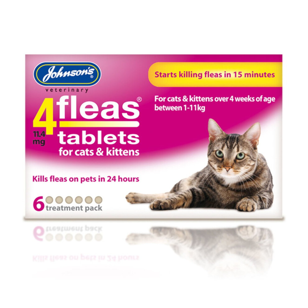 Johnson's 4 Flea Tablets For Cat & Kitten 6 Pack