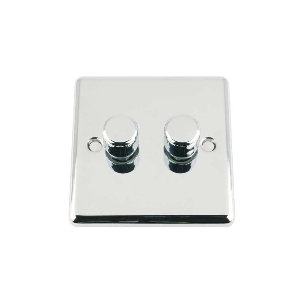 A5 Dim2gccp4 400 W 10 A 2 Gang 2 Way Classic Chrome Polished Light Dimmer Switch 639713747829