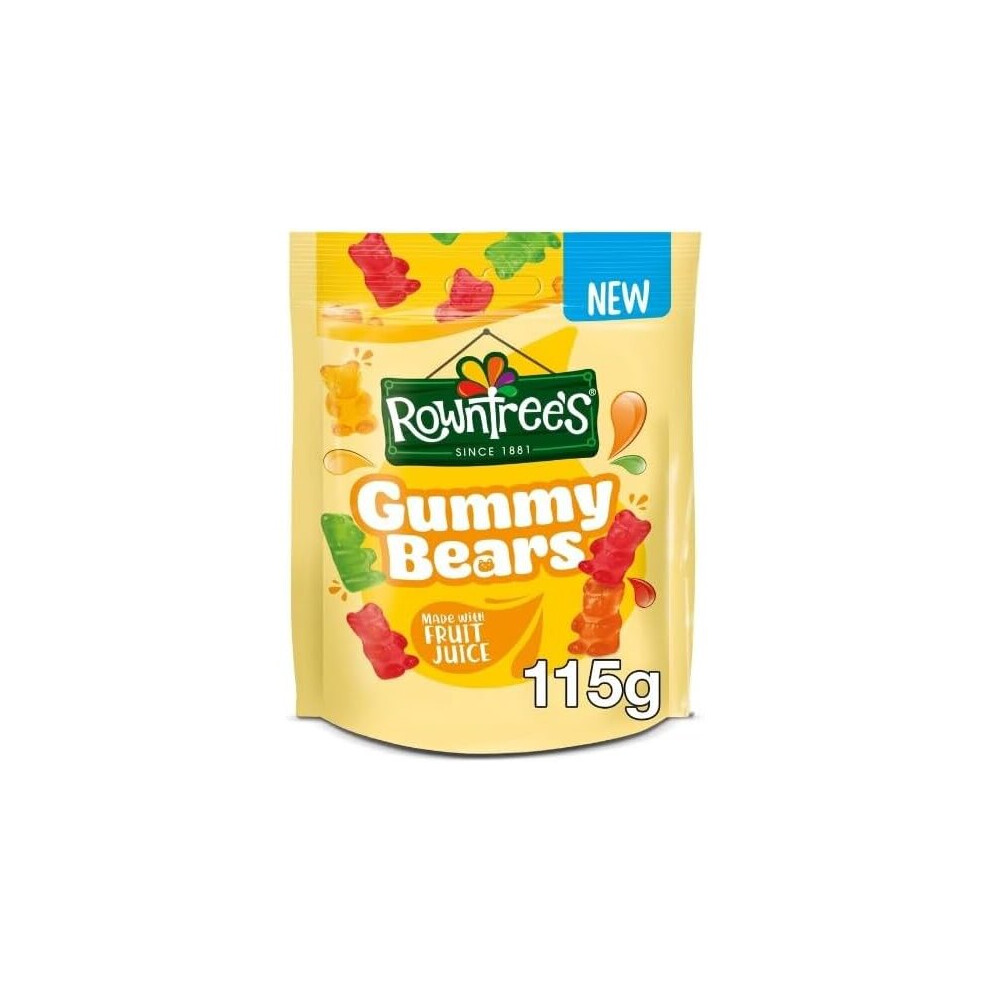 Kidzbuzz 3 X Rowntree's Gummy Bears Sharing Bag 115G