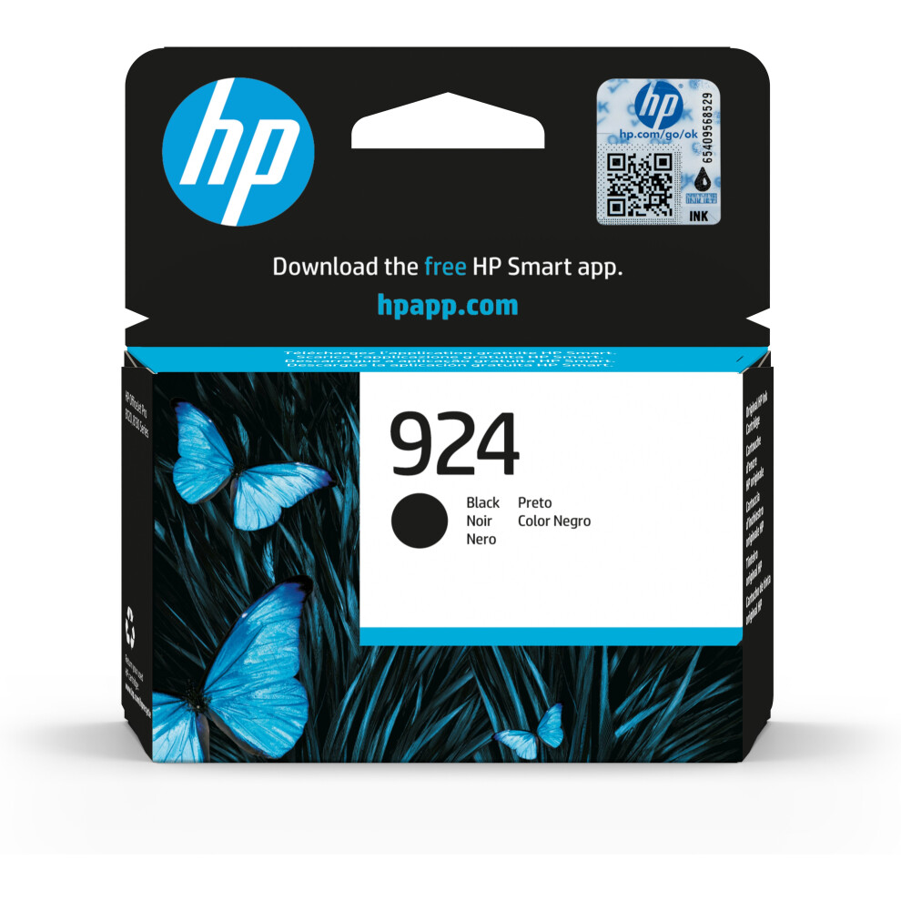 HP 924 BLACK ORIGINAL INK CARTRIDGE