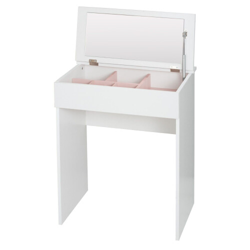 URBN Living (Louise) Dressing Vanity Table Mirror Make Up Storage Pink Compartments Drawers Bedroom 2