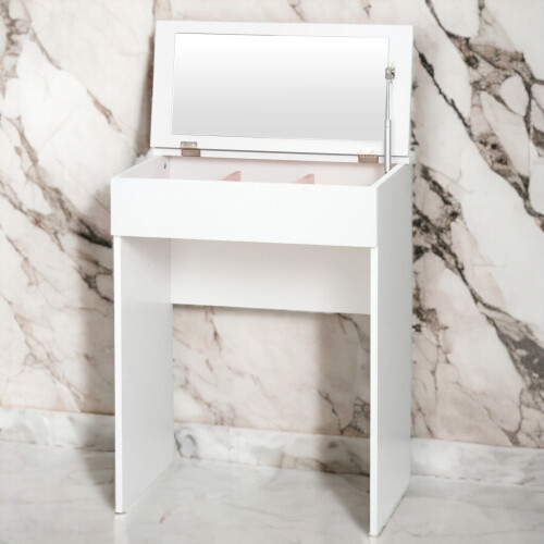 URBN Living (Louise) Dressing Vanity Table Mirror Make Up Storage Pink Compartments Drawers Bedroom 1