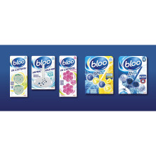Bloo Power Active Toilet Rim Block, Flowers, Pack of 2
