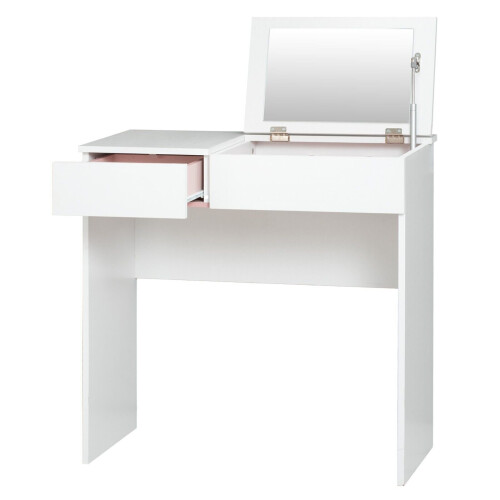 URBN Living (Diana) Dressing Vanity Table Mirror Make Up Storage Pink Compartments Drawers Bedroom