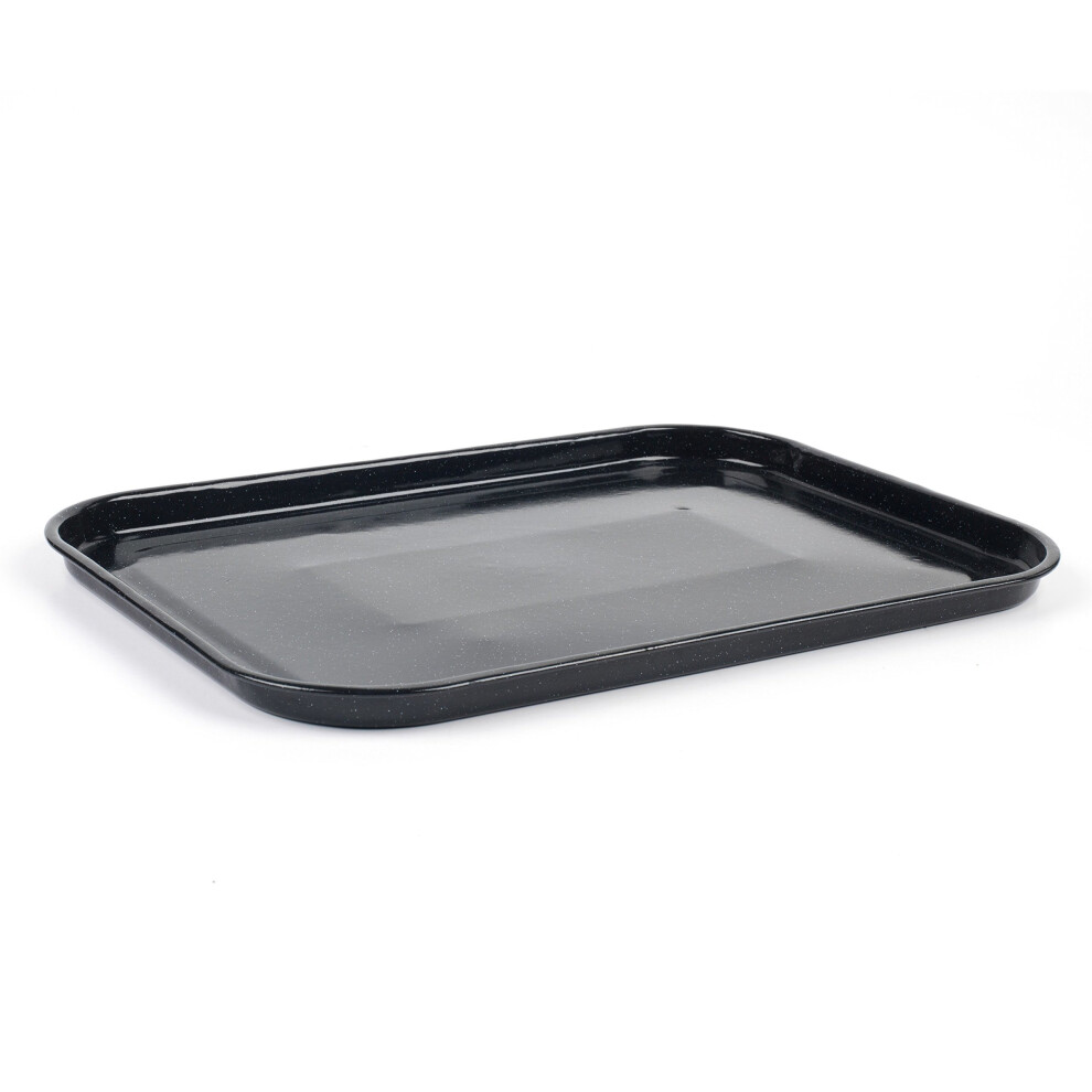 Russell Hobbs CW11441 Romano Vitreous Enamel Baking Tray, 40 cm, Black