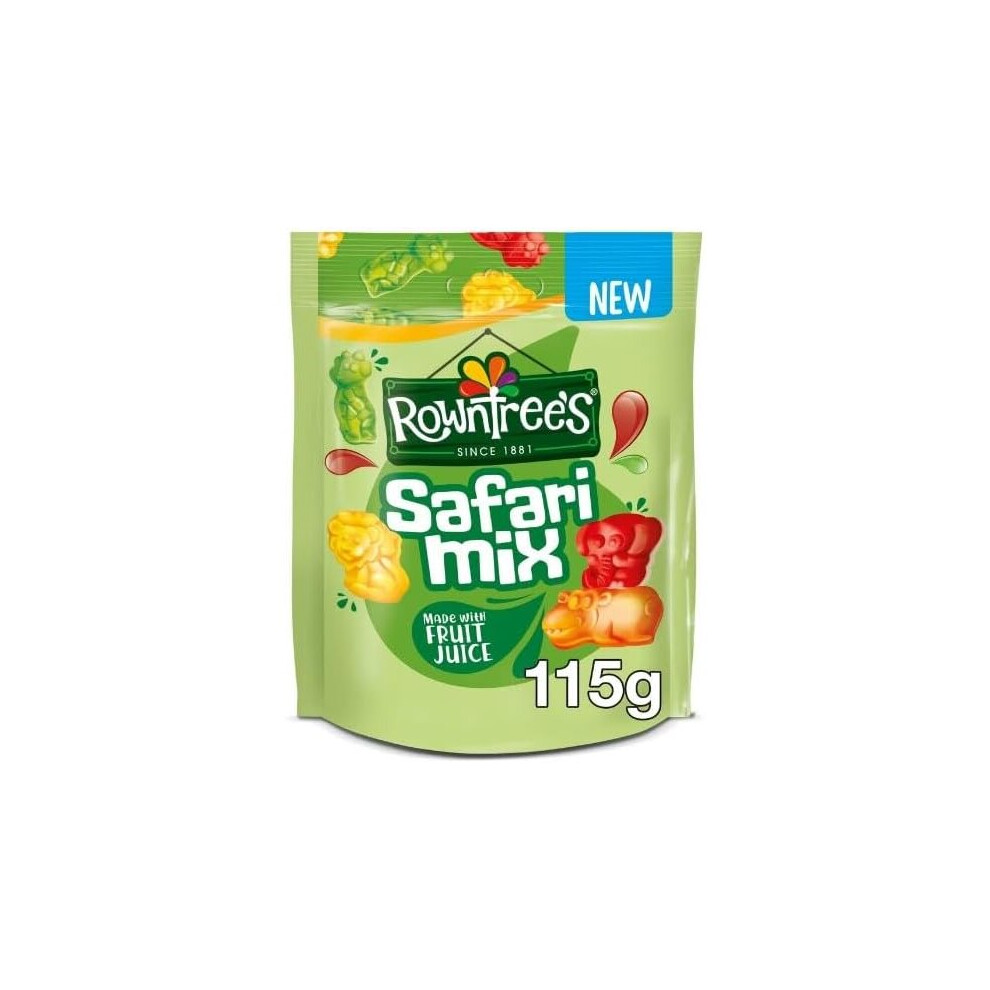 New Kidzbuzz X Rowntree's Safari Mix Sweets Sharing Bag 115G Size 3