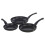 Blaumann (Matt Black) 3 Pc Frying Pan Set With Soft Touch Handles and 6 Pc Kitchen Tool Set 1