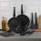 Blaumann (Matt Black) 3 Pc Frying Pan Set With Soft Touch Handles and 6 Pc Kitchen Tool Set 2