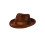 Brown Suede Deluxe Fedora Hat - Default Title 1