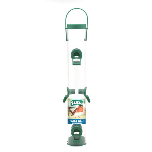 Supa Supa Plastic 6 Port Seed Feeder Green 41cm (16'')