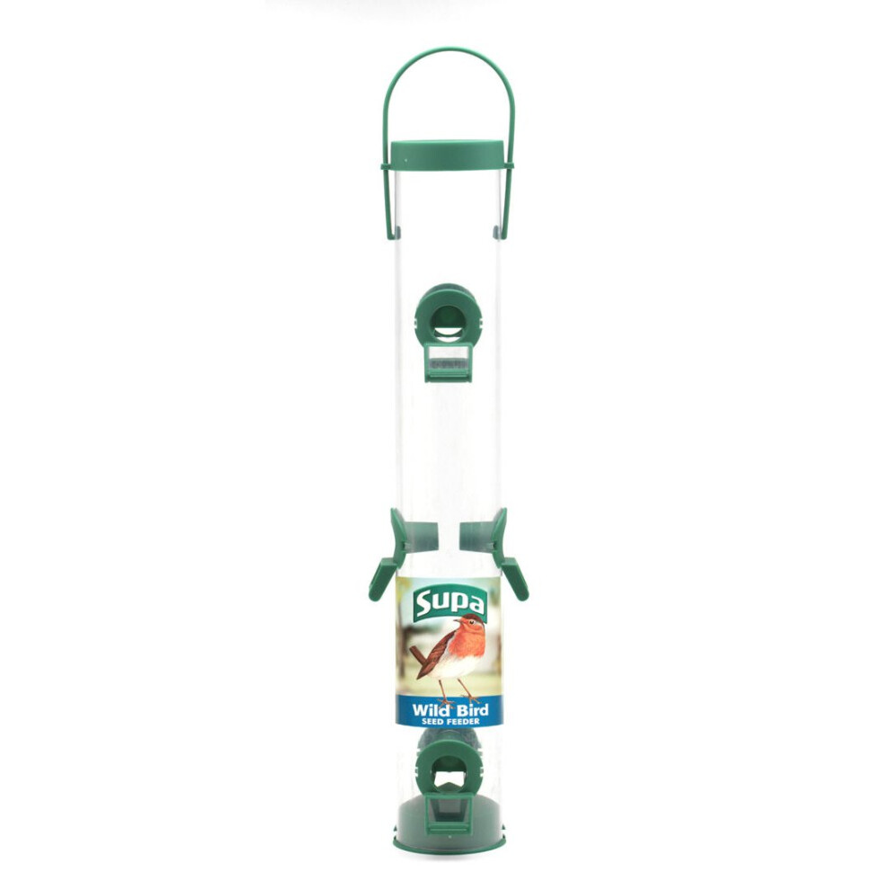 Supa Plastic 6 Port Seed Feeder Green 41cm (16'')