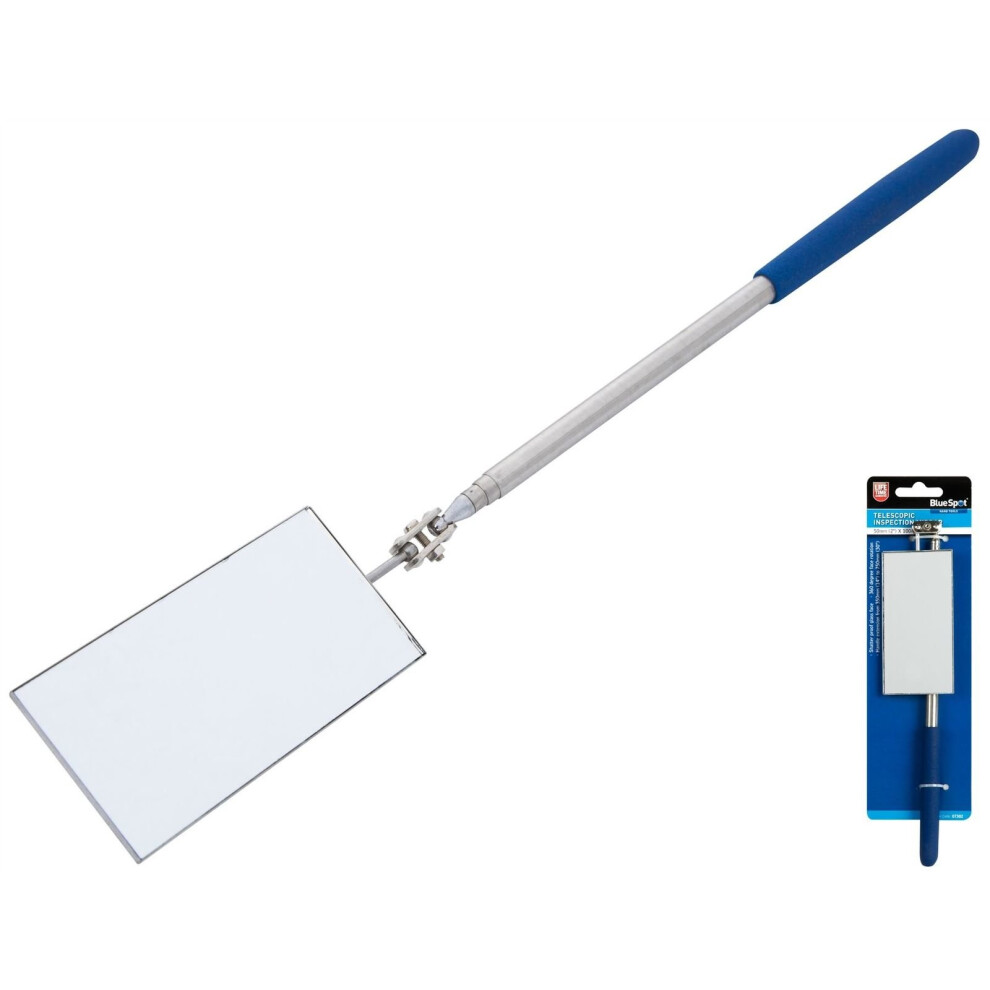 Bluespot Mechanics Inspection Mirror Telescopic Extending Rectangle 2" X 4"