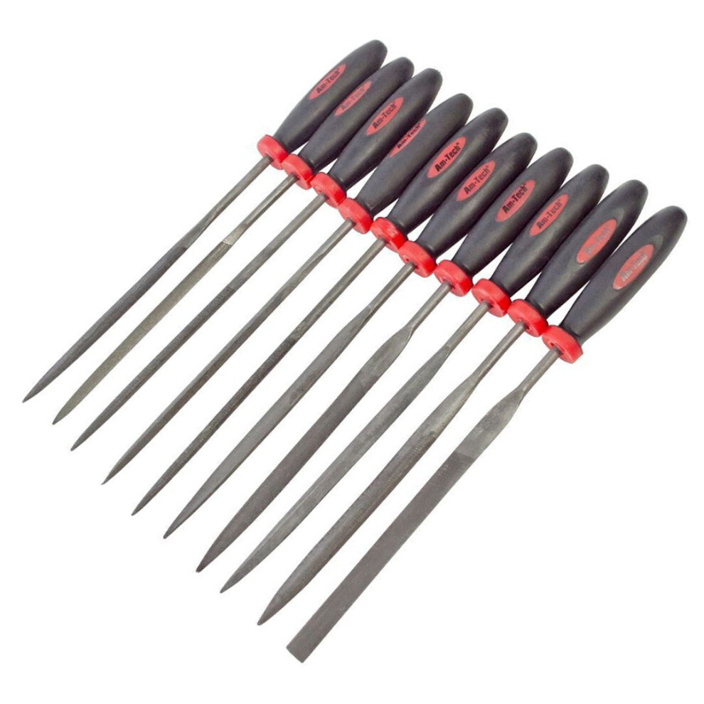 10 X 14cm Precision Needle File Set Jewellers Craft Watchmaker Mini Amtech E1650